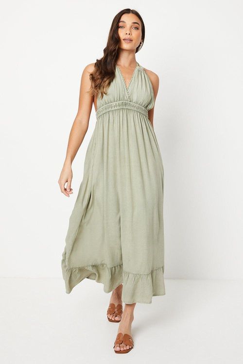 Petite Trim Halter Maxi Beach...