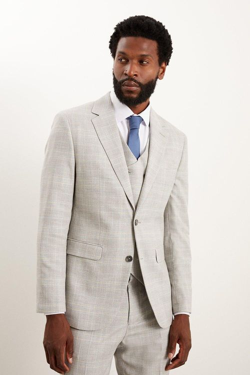 Mens Tailored Fit Grey...