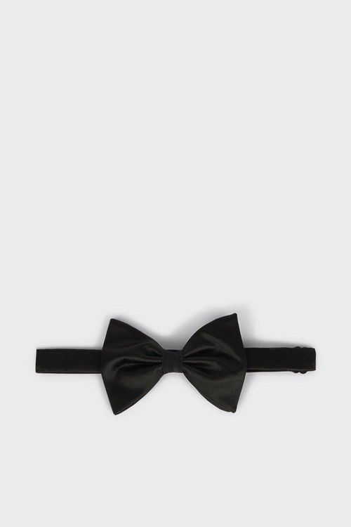 Mens Black Silk Bow Tie