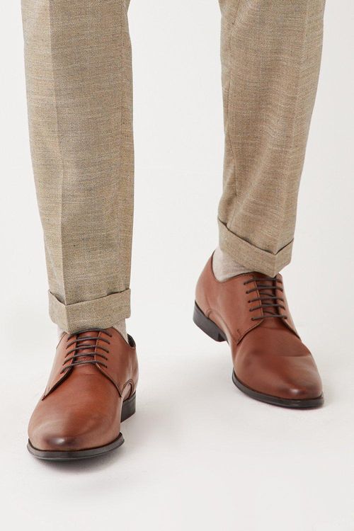 Mens Tan Leather Smart Derby...