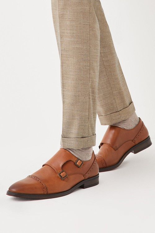 Mens Tan Leather Smart Brogue...