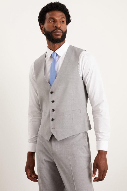 Mens Tailored Fit Light Grey...