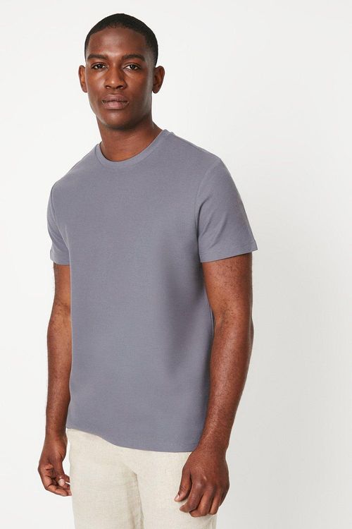 Mens Pique Crew Neck T-shirt