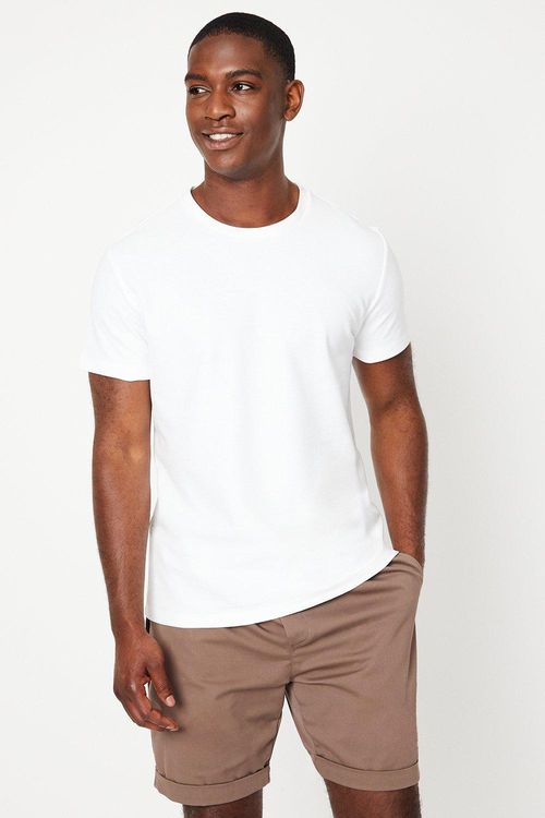 Mens Pique Crew Neck T-shirt