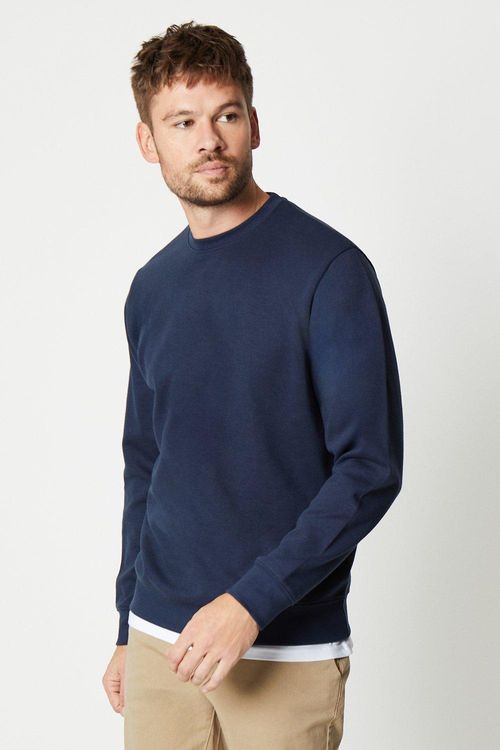 Mens Navy Interlock Double...