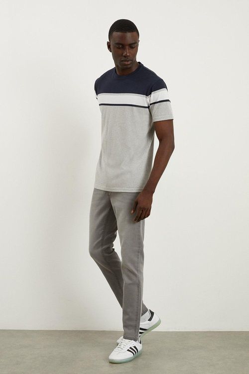 Mens Grey Skinny Fit Jean