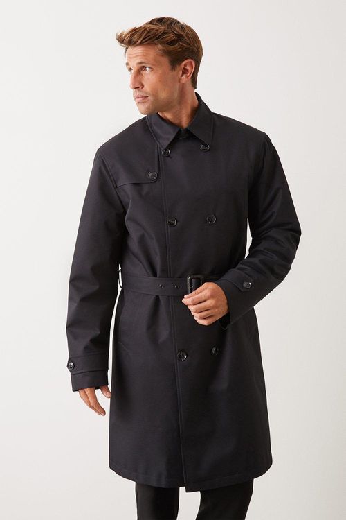 Mens Double Breasted Trench...