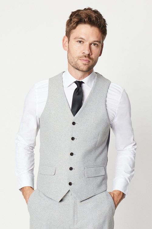 Mens Grey Tweed Waistcoat