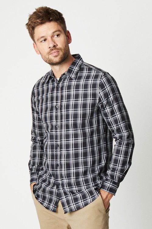 Mens Mono Check Shirt