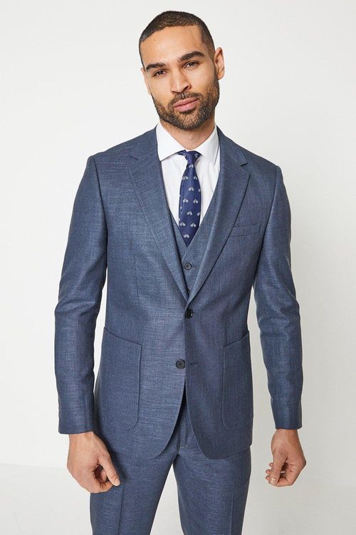 Mens Linen Look Suit Jacket