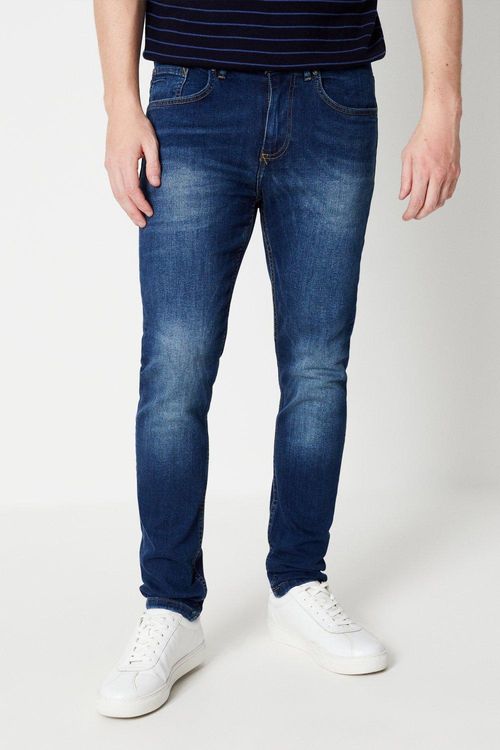 Mens Skinny Mid Blue Jeans