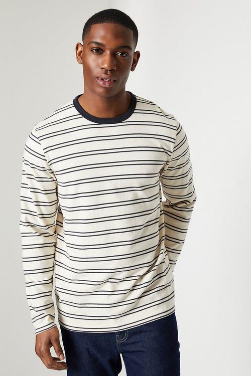 Mens Twin Stripe Ringer Long...