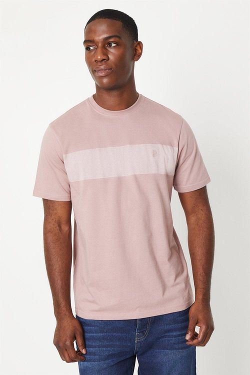 Mens Chest Panel Crew Neck