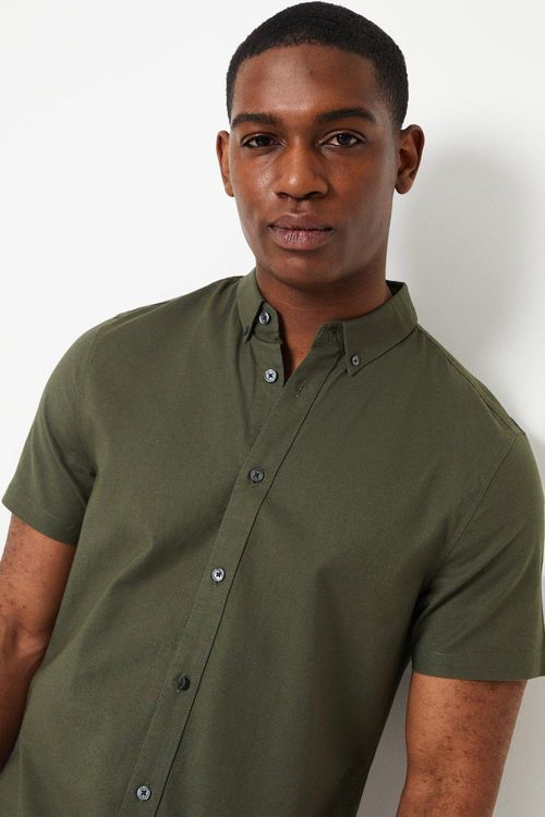 Mens Short Sleeve Oxford Shirt