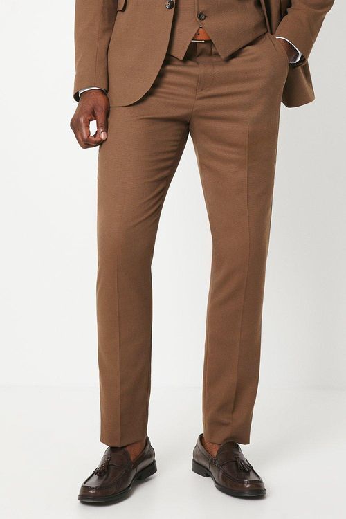 Mens Copper Plain Weave Slim...