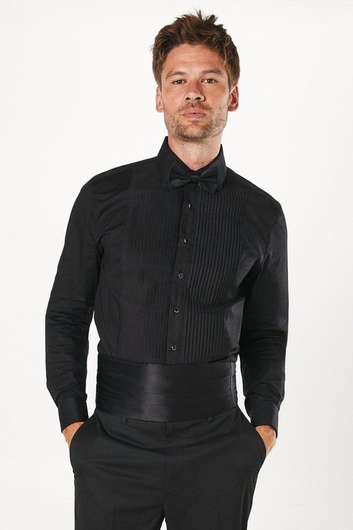 Mens Pleat Front Slim Fit...