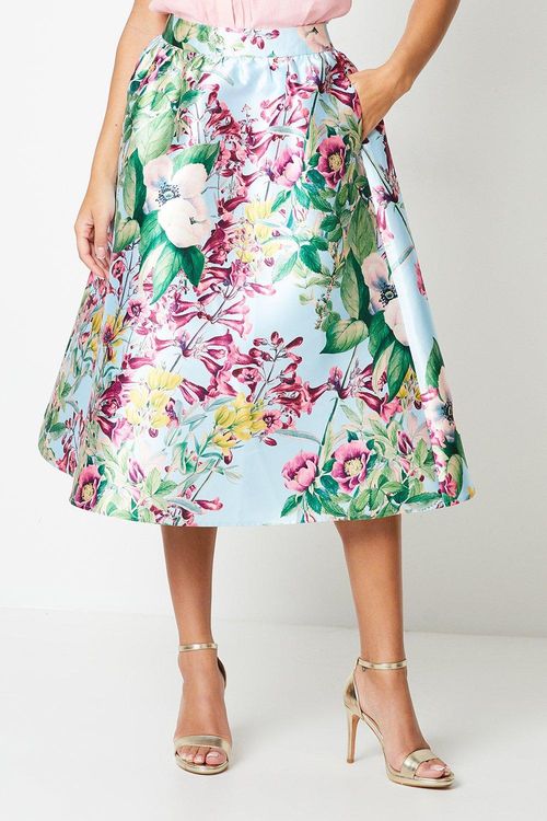 Womens Floral Print Full Midi...