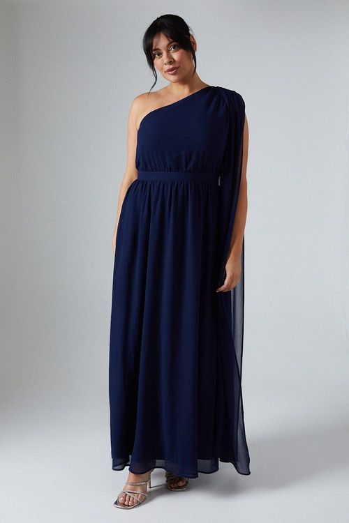 Plus Size Chiffon Drape...