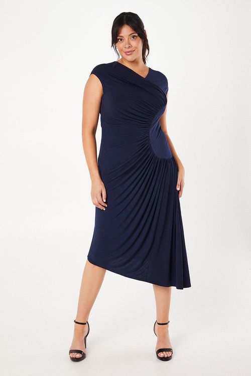 Plus Jersey Midi Dress With...