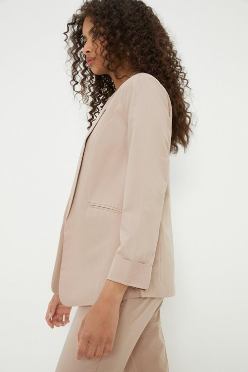 Womens Turnback Cuff Blazer