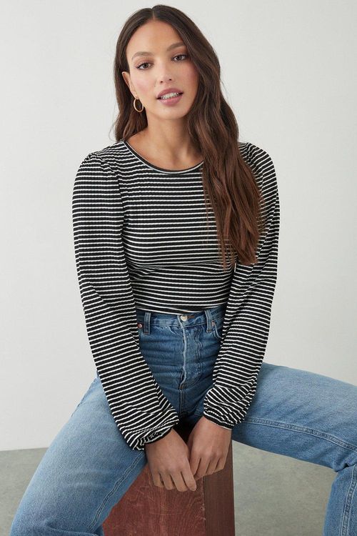 Womens Tall Crew Neck Long Sleeve Top