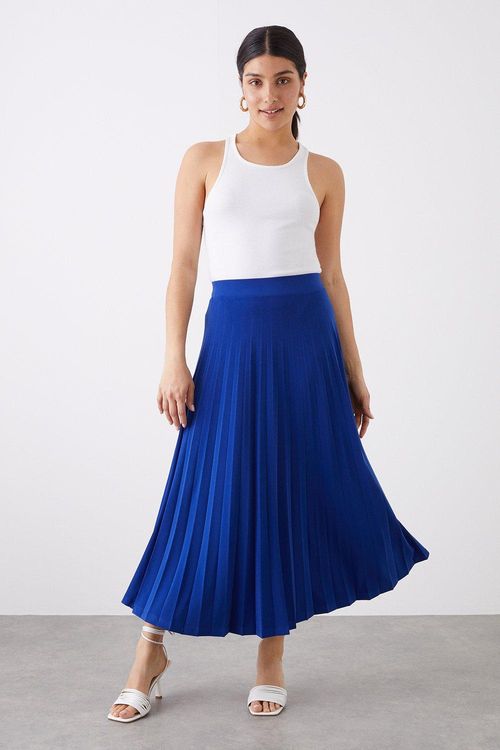 Womens Pleated Midi Skirt