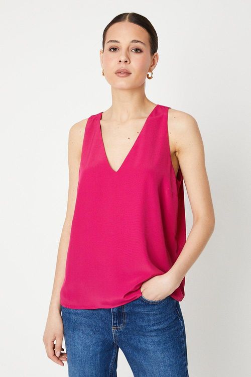 Womens Built Up V Neck Cami...