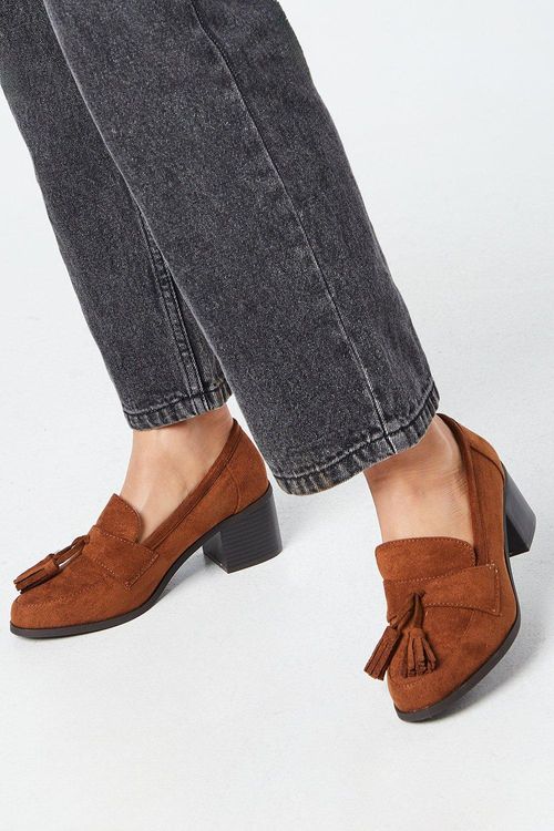 Womens Lena Heeled Loafers