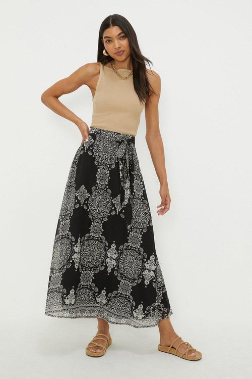 Womens Chiffon Printed Midi...