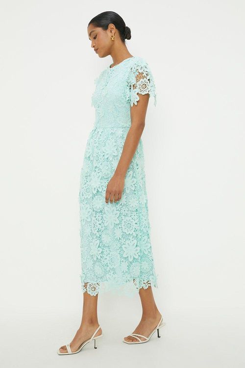 Womens Lace Midi Dress