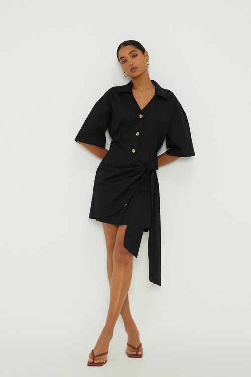 Womens Wrap Shirt Dress