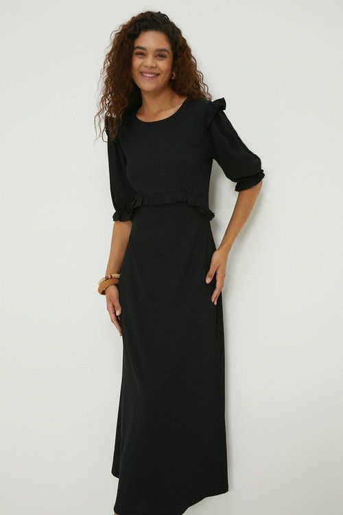 Womens Tall Black Ruffle...