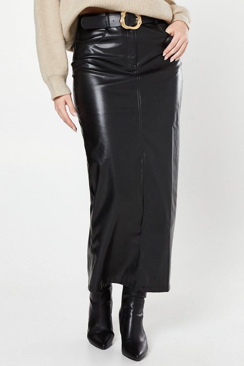 Womens Faux Leather Split...