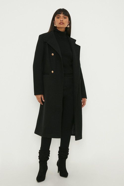 Womens Maxi Funnel Neck Coat