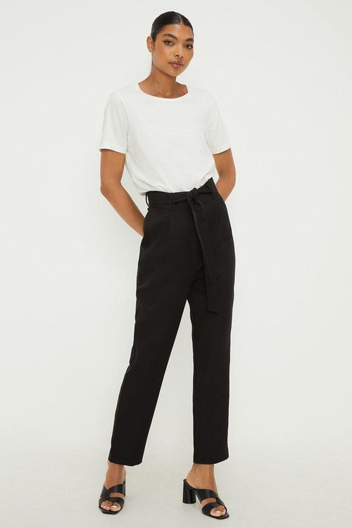 Womens Belted Slim Leg Trouser