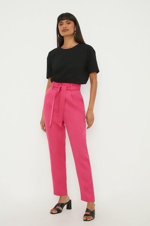 Womens Belted Slim Leg Trouser