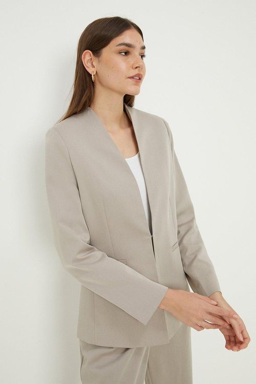 Womens Collarless Blazer