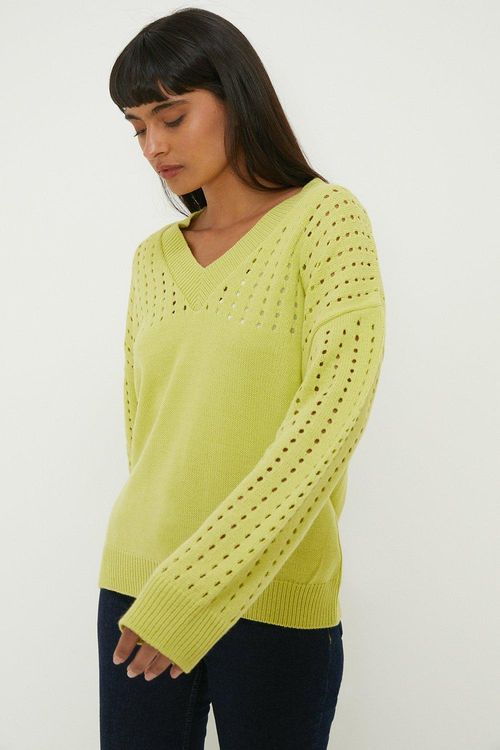 Womens V Neck Stitch Sleeve...