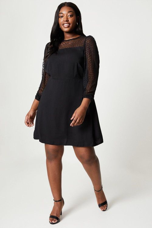 Womens Curve Dobby Mesh Long...