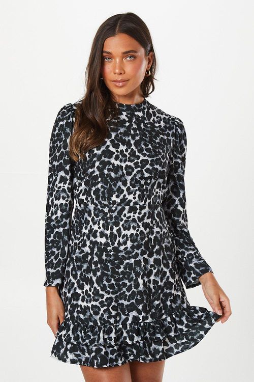 Womens Petite Mono Leopard...