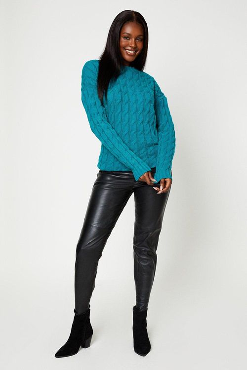 Womens Long Sleeve Cable Knit...