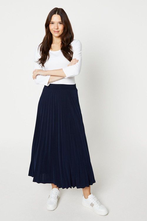 Womens Pleated Midi Skirt