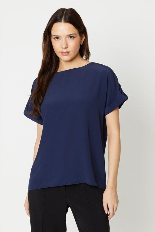 Womens Roll Sleeve Blouse