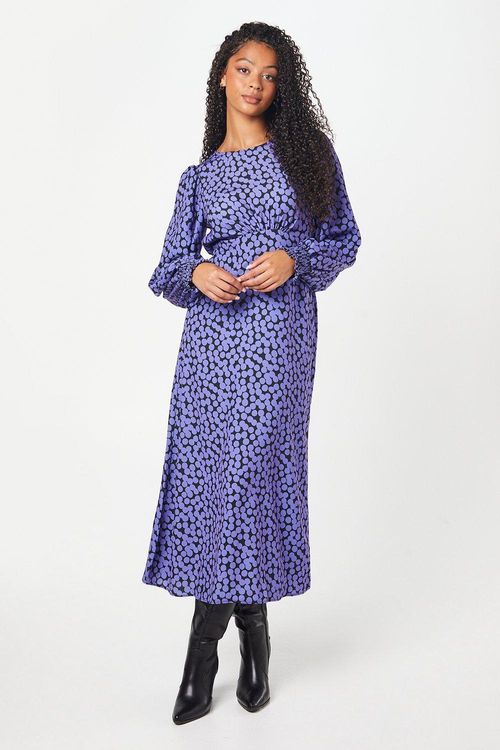 Womens Tall Blue Spot Shirred...