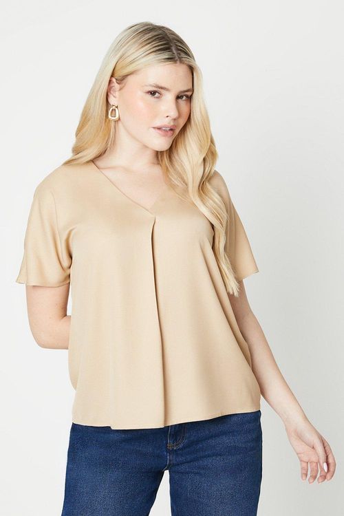 Womens Pleat Front Blouse