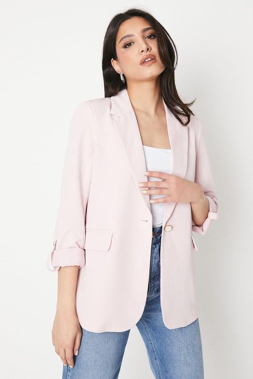 Womens Turn Back Cuff Blazer