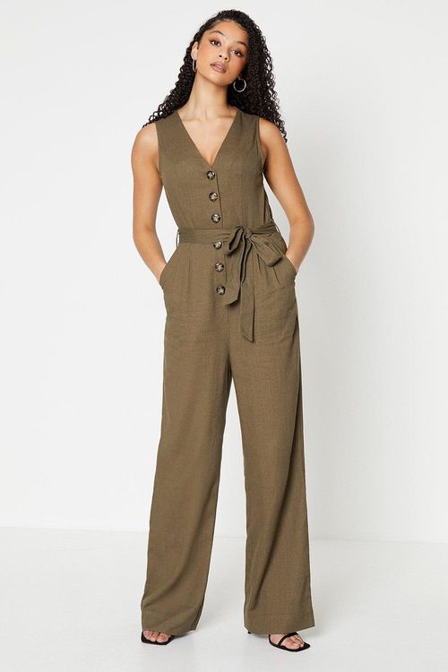 Womens Tall Tie Waist Jumpsuit