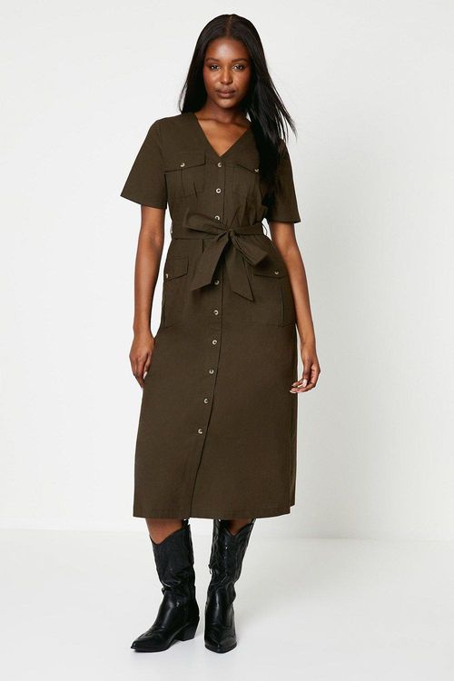 Womens Cotton Poplin Utility...