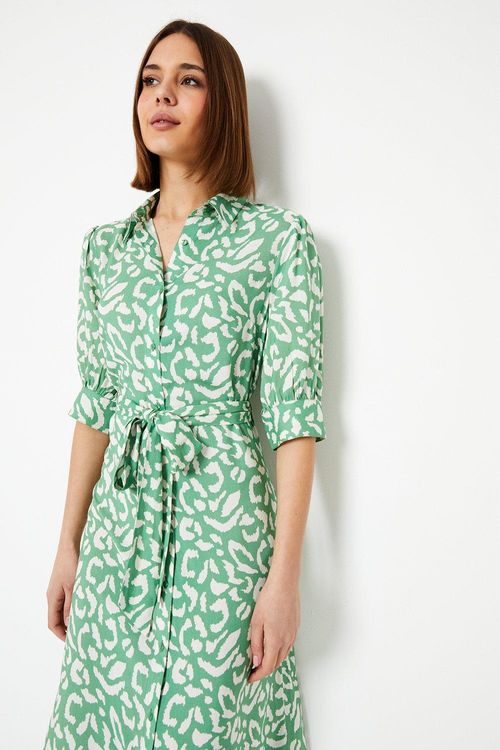 Womens Green Animal Midi...