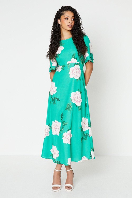 Womens Tall Green Floral...